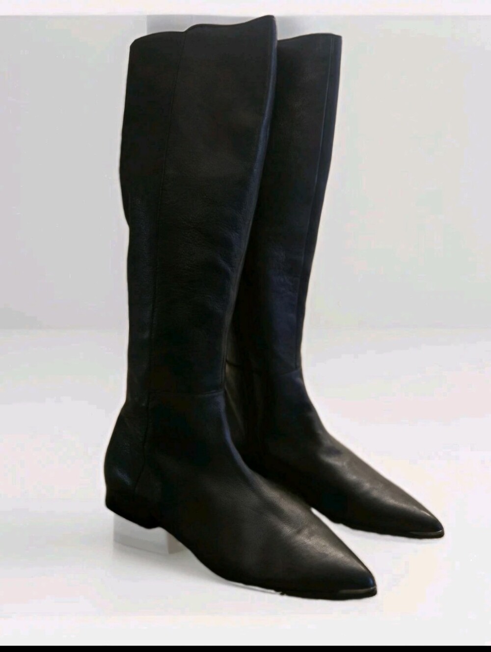 MARC FISHER Black Leather Riding Boots -Size 11 Wide Calf